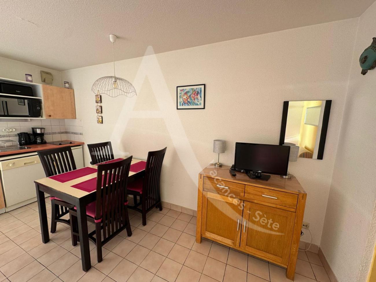Studio 4 Pers, Pkg, 1Ere Ligne Mer, Piscine, Tennis Sete Bagian luar foto