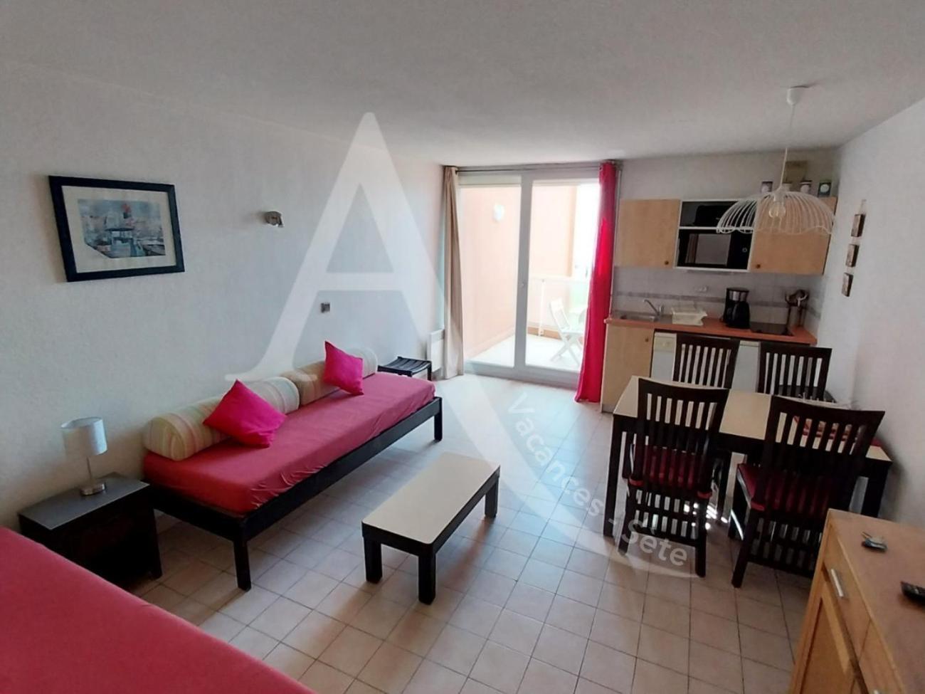 Studio 4 Pers, Pkg, 1Ere Ligne Mer, Piscine, Tennis Sete Bagian luar foto