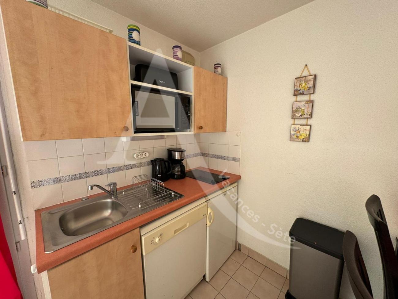 Studio 4 Pers, Pkg, 1Ere Ligne Mer, Piscine, Tennis Sete Bagian luar foto