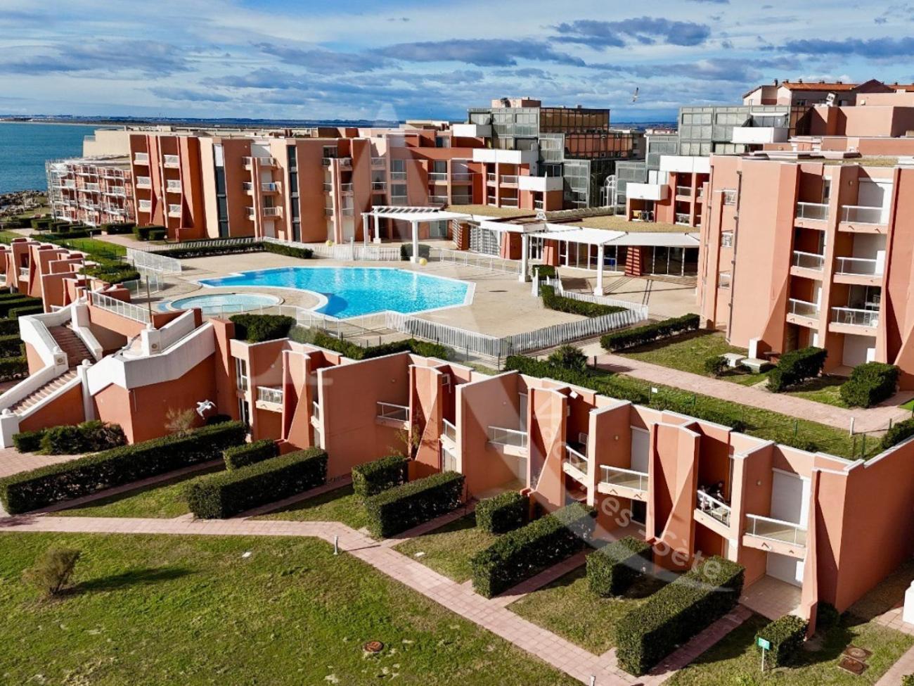 Studio 4 Pers, Pkg, 1Ere Ligne Mer, Piscine, Tennis Sete Bagian luar foto